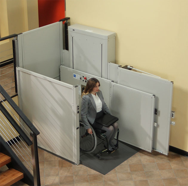 San Francisco Bruno VPL Vertical Platform Wheelchair Lifts are used for mobile home porch
